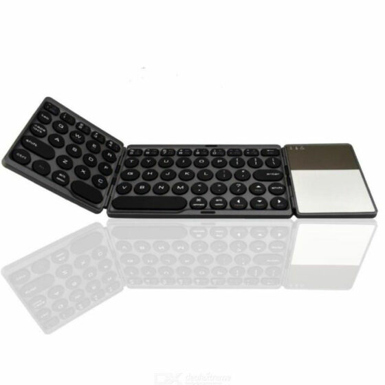 BT-86 Mini Foldable Ασύρματο Bluetooth Πληκτρολόγιο με Touchpad Αγγλικό US - Image 7