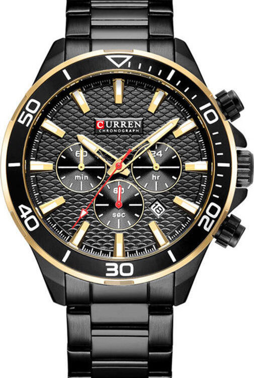 Ανδρικό Ρολόι Curren 8309 με χρονογράφους Black