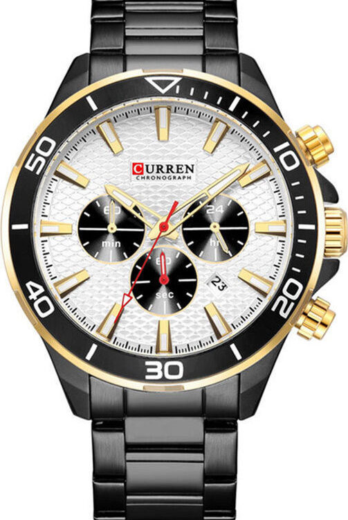Ανδρικό Ρολόι Curren 8309 με χρονογράφους Black-White
