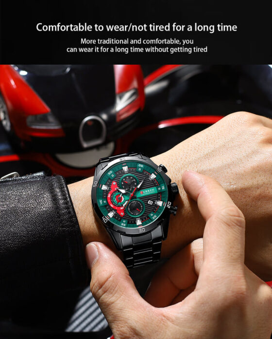 Ανδρικό Ρολόι Curren 8402 Black Green - Image 7