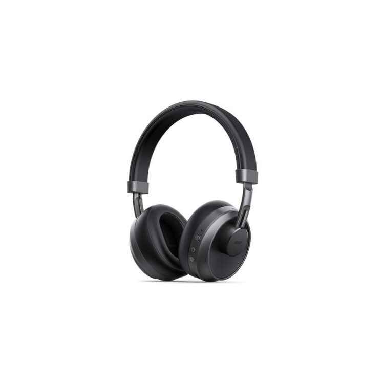 Aukey Ασύρματα/Ενσύρματα On Ear Ακουστικά με 25 ώρες Λειτουργίας Μαύρα