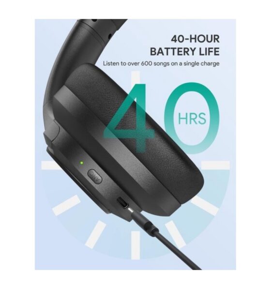 Aukey EP-N12 Hybrid Active Noise Cancelling Headphones Deep Bass - Image 3