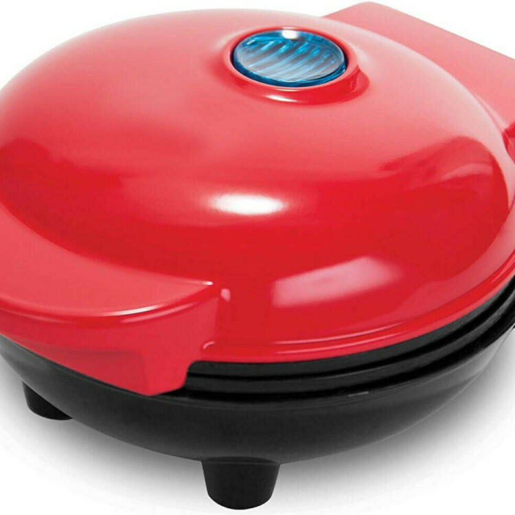 Mini Waffle Maker Βαφλιέρα σε Στρογγυλό Σχήμα 350W