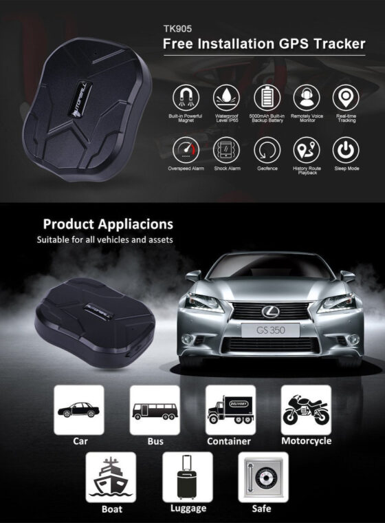 Mini GPS Tracker TK905 GSM για Αυτοκίνητα / Σκάφη / Φορτηγά Αδιάβροχο - Image 2