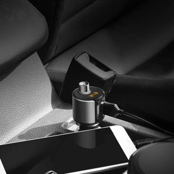 Hoco FM Transmitter Αυτοκινήτου E19 Smart με USB - Image 3