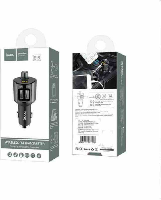 Hoco FM Transmitter Αυτοκινήτου E19 Smart με USB - Image 4