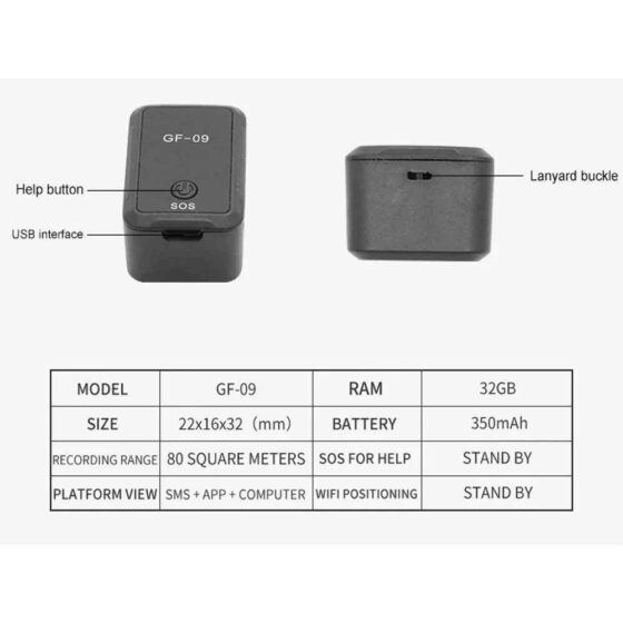 Mini GPS Tracker GF-09 GSM για Παιδιά - Ηλικιωμένους - Αυτοκίνητα - Μηχανές - Image 5