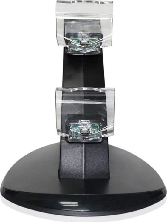 Dual Charge n Stand Βάση Φόρτισης για 2 χειριστήρια PS4 με φωτισμό LED Μαύρη - Image 4