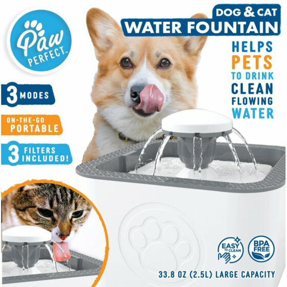 Pet Water Fountain Αυτόματη Ποτίστρα/Συντριβάνι Γάτας Γκρι 2.5lt - Image 2