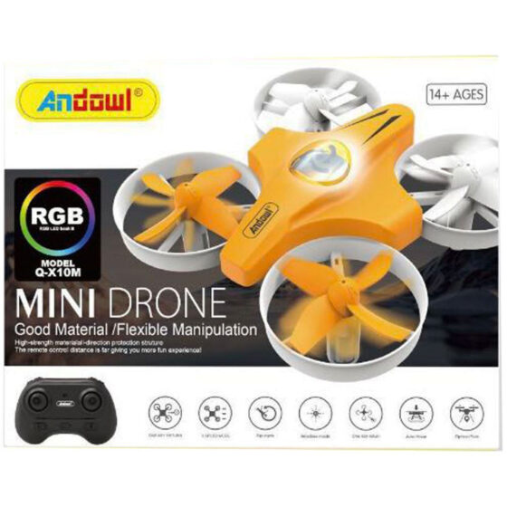 Andowl Q-X10M Drone Παιδικό χωρίς Κάμερα σε Πορτοκαλί Χρώμα