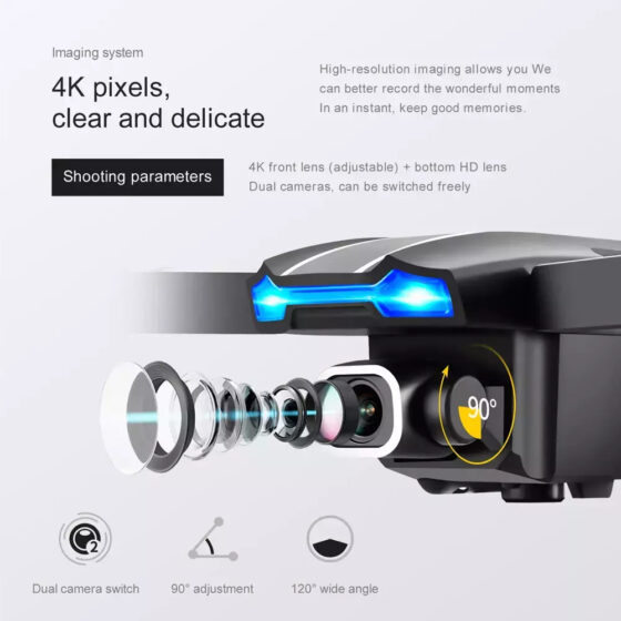 S65 Drone Mini FPV με Κάμερα 720p και Χειριστήριο, Συμβατό με Smartphone - Image 3