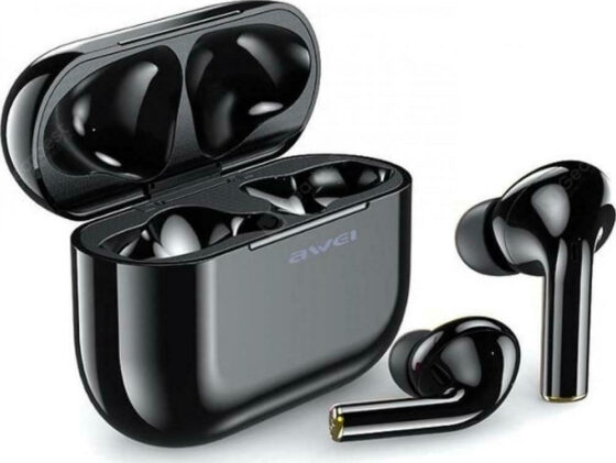Awei T29 In-ear Bluetooth Handsfree Ακουστικά με Αντοχή στον Ιδρώτα και Θήκη Φόρτισης Μαύρα