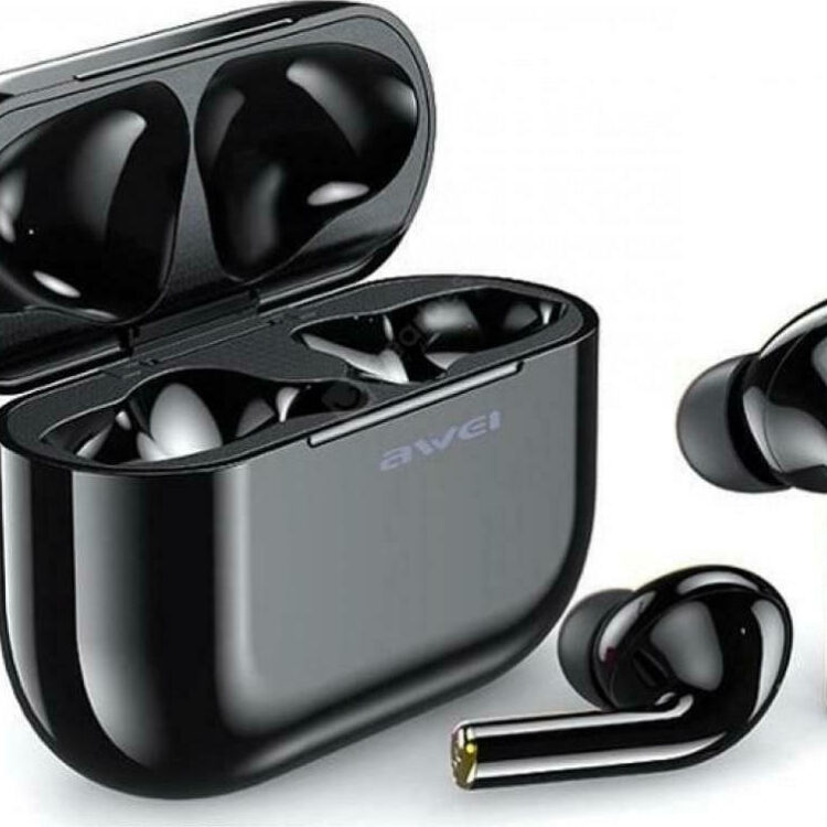 Awei T29 In-ear Bluetooth Handsfree Ακουστικά με Αντοχή στον Ιδρώτα και Θήκη Φόρτισης Μαύρα