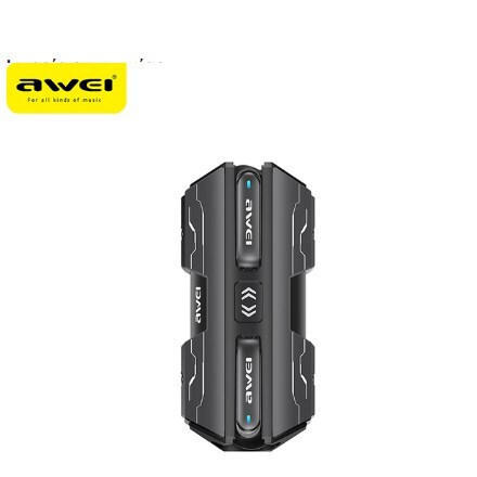Awei T59 In-ear Bluetooth Handsfree Ακουστικά με Θήκη Φόρτισης Μαύρα