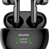 Awei T15P In-ear Bluetooth Handsfree Ακουστικά με Θήκη Φόρτισης Μαύρα