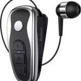 Hoco RT07 In-ear Bluetooth Handsfree Ακουστικό Πέτου Μαύρο