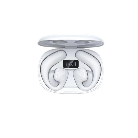 Awei T67 Air Conduction Bluetooth Handsfree Ακουστικά με Θήκη Φόρτισης Λευκά