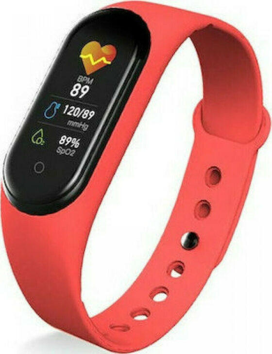 M5 Activity Tracker με Παλμογράφο Κόκκινο