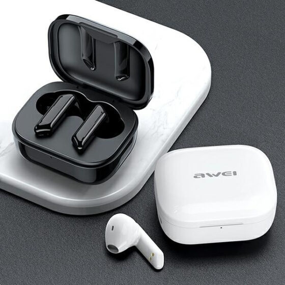 Awei T36 Earbud Bluetooth Handsfree Ακουστικά με Αντοχή στον Ιδρώτα και Θήκη Φόρτισης Λευκά - Image 2
