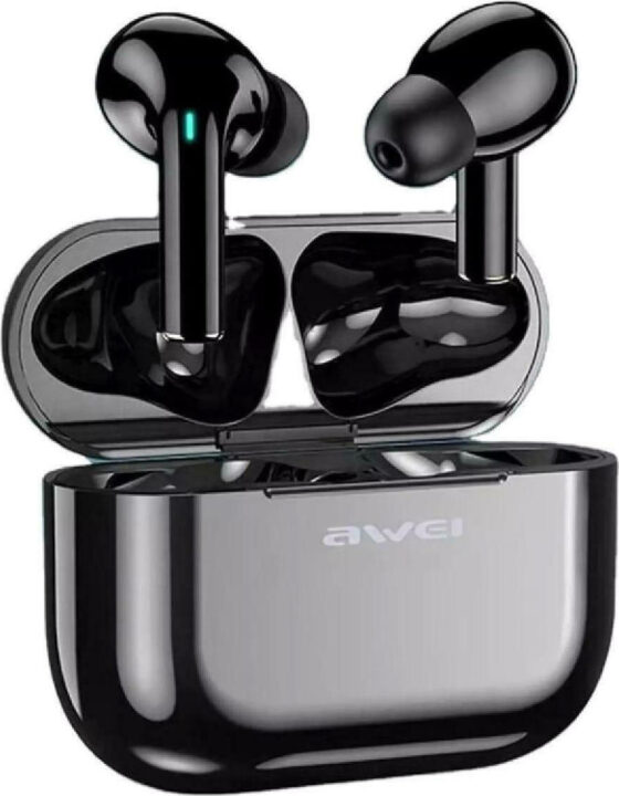 Awei T29 In-ear Bluetooth Handsfree Ακουστικά με Αντοχή στον Ιδρώτα και Θήκη Φόρτισης Μαύρα - Image 2