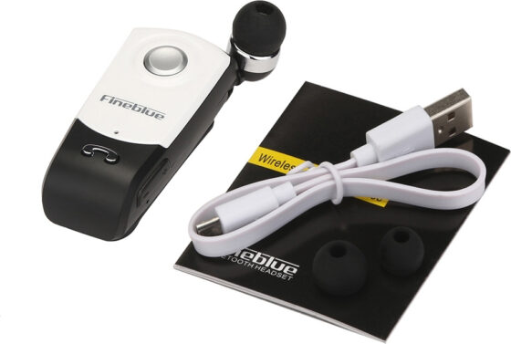 Fineblue F960 In-ear Bluetooth Handsfree Ακουστικό Πέτου Λευκό - Image 3