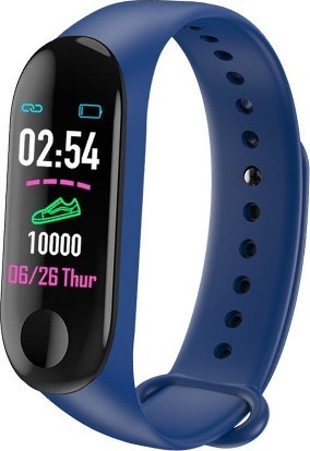 M3 Activity Tracker με Παλμογράφο Μπλε