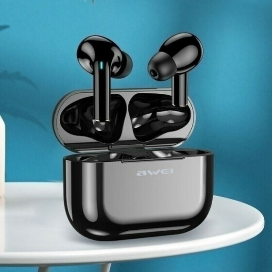 Awei T29 In-ear Bluetooth Handsfree Ακουστικά με Αντοχή στον Ιδρώτα και Θήκη Φόρτισης Μαύρα - Image 3