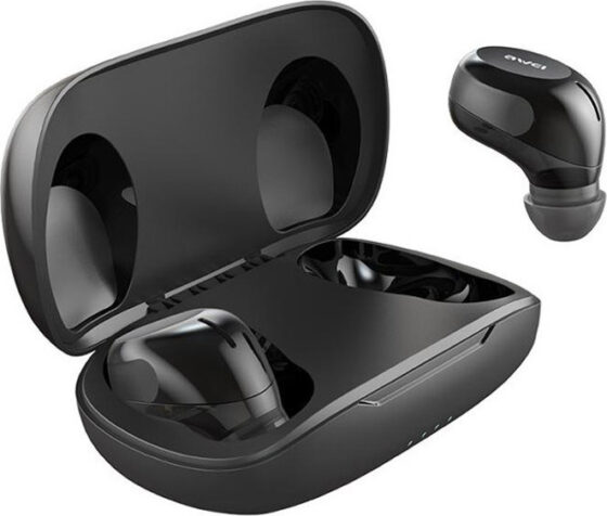 Awei T20 In-ear Bluetooth Handsfree Ακουστικά με Αντοχή στον Ιδρώτα και Θήκη Φόρτισης Μαύρα - Image 4