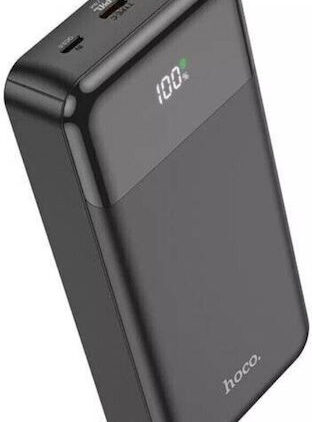Hoco J102A Power Bank 20000mAh 20W με Θύρα USB-A και Θύρα USB-C Quick Charge 3.0 Μαύρο
