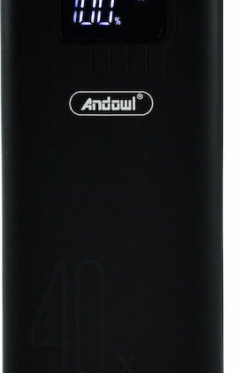 Andowl Q-CD701 Power Bank 40000mAh με 2 Θύρες USB-A Μαύρο