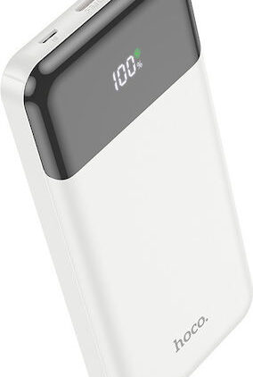 Hoco J102A Power Bank 20000mAh 20W με Θύρα USB-A και Θύρα USB-C Quick Charge 3.0 Λευκό
