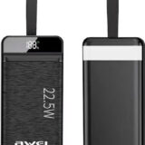 Awei P140K Power Bank 30000mAh 22.5W με 3 Θύρες USB-A Power Delivery Μαύρο