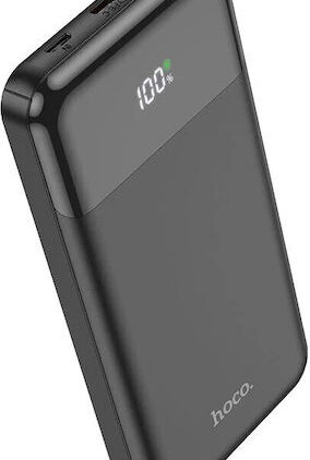Hoco J102 Power Bank 10000mAh 20W με Θύρα USB-A και Θύρα USB-C Quick Charge 3.0 Μαύρο