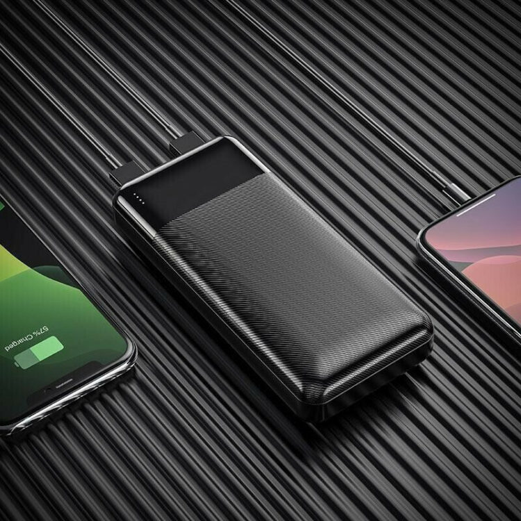 Hoco J72A Power Bank 20000mAh με 2 Θύρες USB-A Μαύρο