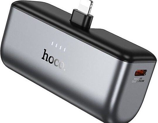 Hoco Q31 Lightning Power Bank 5000mAh Γκρι