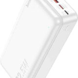 Hoco J101B Astute Power Bank 30000mAh 20W με 2 Θύρες USB-A και Θύρα USB-C Power Delivery Λευκό