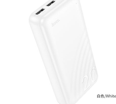 Hoco J123A Power Bank 20000mAh με 2 Θύρες USB-A και 2 Θύρες USB-C Λευκό