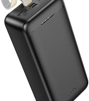 Hoco J111B Power Bank 30000mAh με 2 Θύρες USB-A και Θύρα USB-C Μαύρο