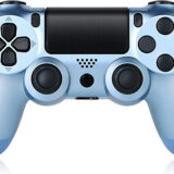 Doubleshock Ασύρματο Gamepad για PS4 Titanium Blue
