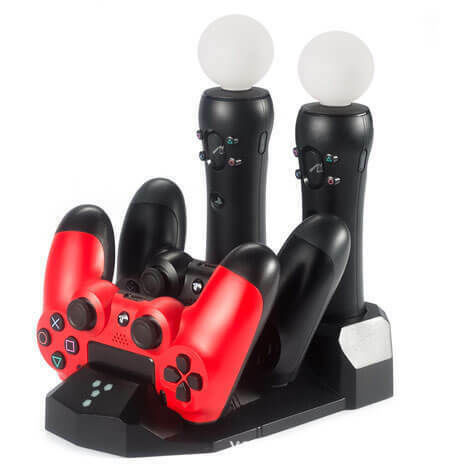 Βάση Φόρτισης για 2 χειριστήρια PS4 Μαύρη
