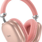 Hoco W35 MAX Ασύρματα/Ενσύρματα Over Ear Ακουστικά με 40 ώρες Λειτουργίας Ροζ