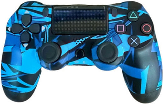 Doubleshock Ασύρματο Gamepad για PS4 Blue Geometric