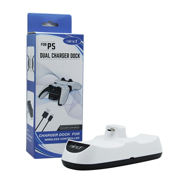 Controller Charging Stand Led Βάση Φόρτισης για 2 χειριστήρια PS5 Λευκή