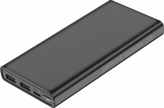 Hoco J55 Neoteric Power Bank 10000mAh με 2 Θύρες USB-A Μαύρο