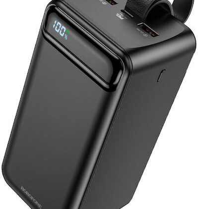 Borofone BJ14D Power Bank 50000mAh με 2 Θύρες USB-A και Θύρα USB-C Μαύρο