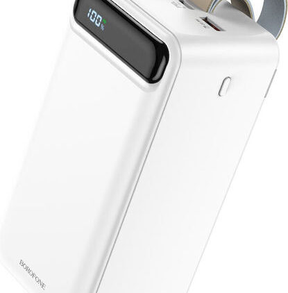 Borofone BJ14D Power Bank 50000mAh με 2 Θύρες USB-A και Θύρα USB-C Λευκό