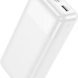 Hoco J72B Easy Travel Power Bank 30000mAh 22.5W με 2 Θύρες USB-A Λευκό