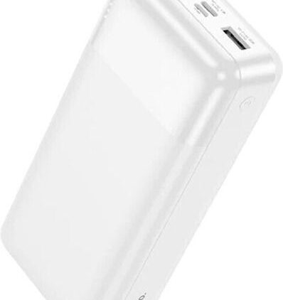 Hoco J72B Easy Travel Power Bank 30000mAh 22.5W με 2 Θύρες USB-A Λευκό