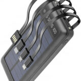 Andowl Ηλιακό Power Bank 12000mAh Μαύρο