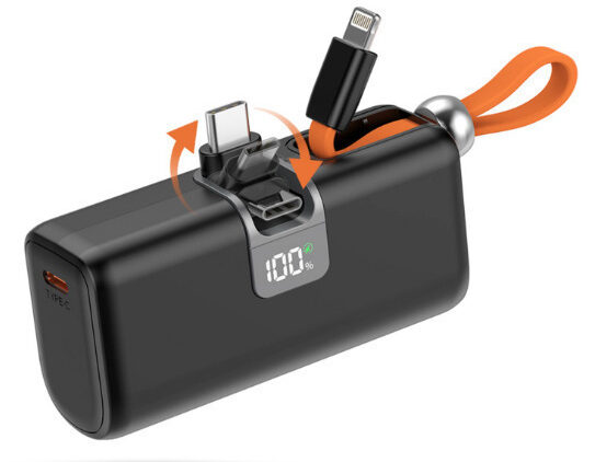 Moxom MX-PB161 Power Bank 5000mAh με Θύρα USB-C Μαύρο